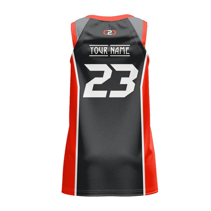 Custom Alpha Ladies Slimfit Hp Split Basketball Singlet - Image 3
