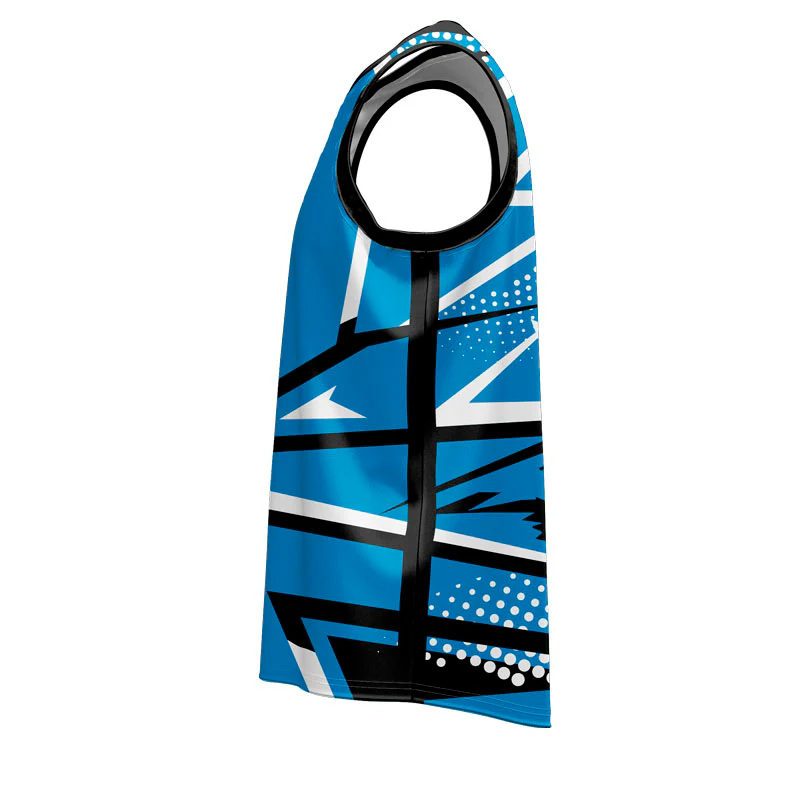 Custom Dream Azure Core Basketball Singlet - Image 3