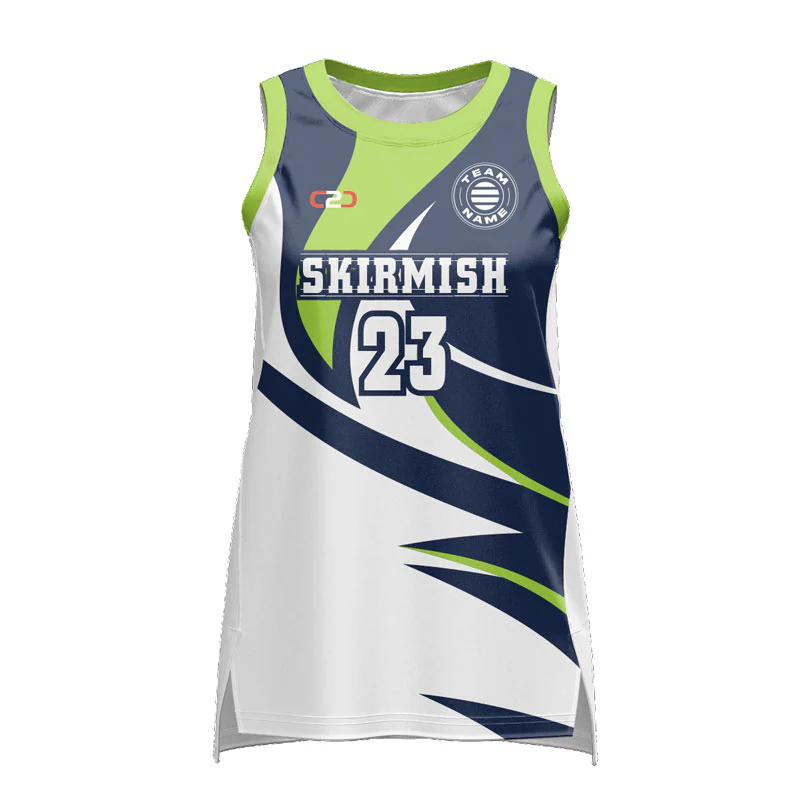 Custom Skirmish Ladies Slimfit Hp Split Basketball Singlet
