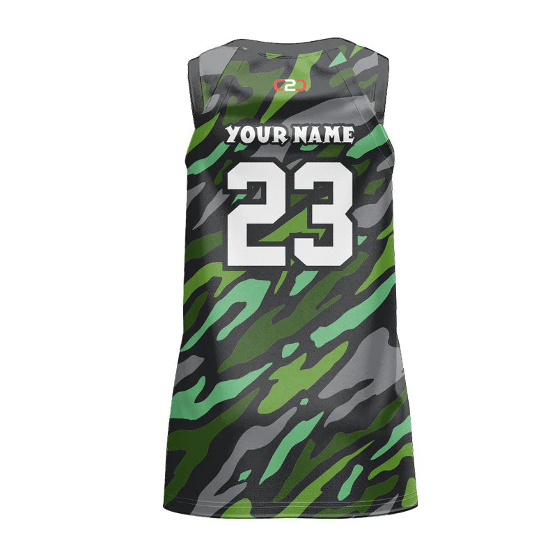 Custom Sniper Ladies Slimfit Hp Split Basketball Singlet - Image 3