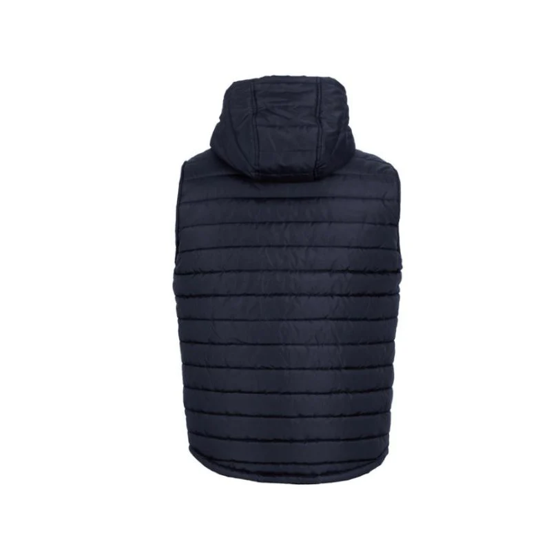 Devon Netball Hooded Puffer Vest Navy - Image 2