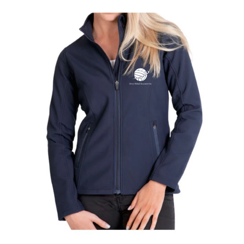Devon Netball Soft Shell Jacket Ladies and Mens Navy