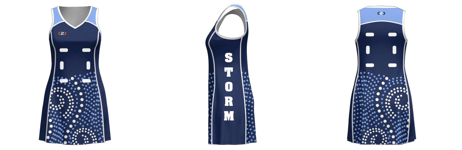 Dot Core Netball Dress Custom Design Your Own