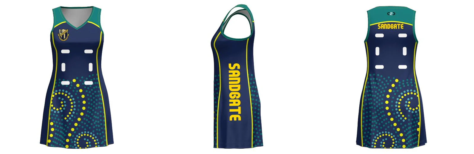 Dot Core Netball Dress Custom Design Your Own