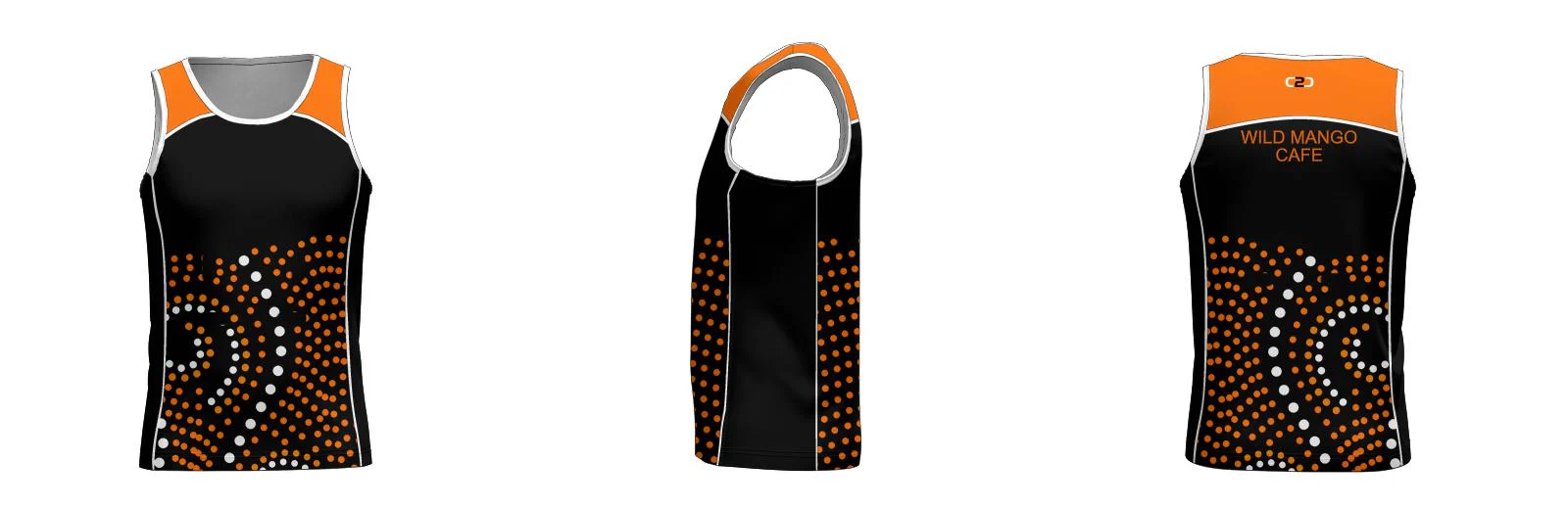 Dot Netball Singlet Design Your Own Custom