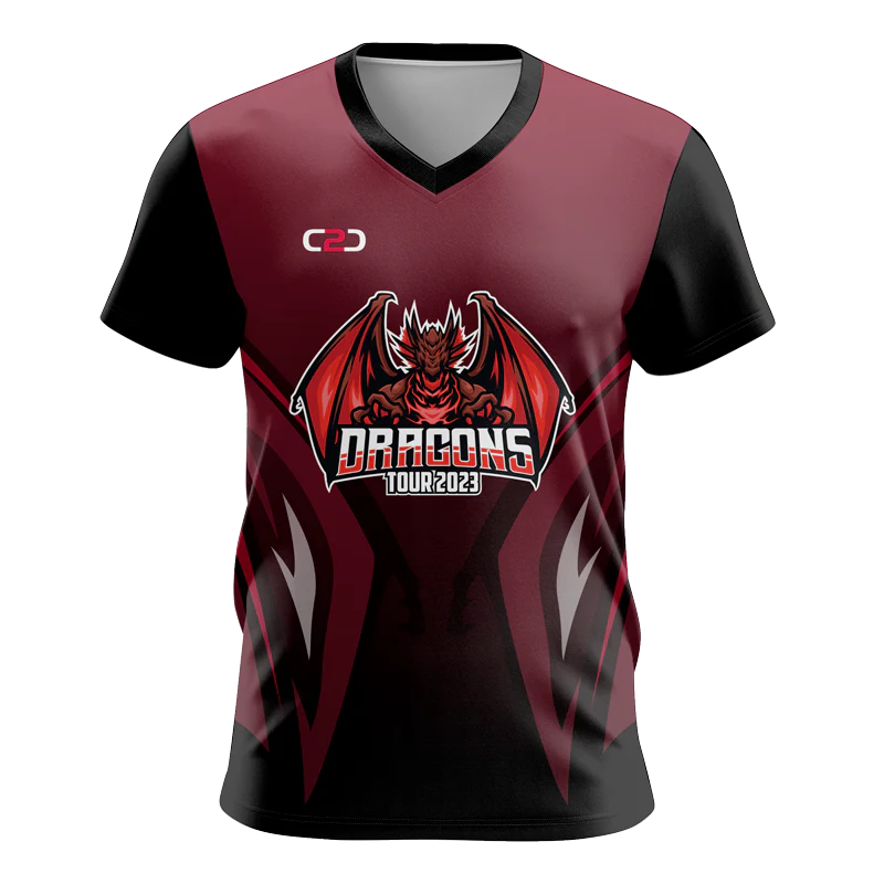 Dragons V Neck Warmup Shirt Design Your Own Custom
