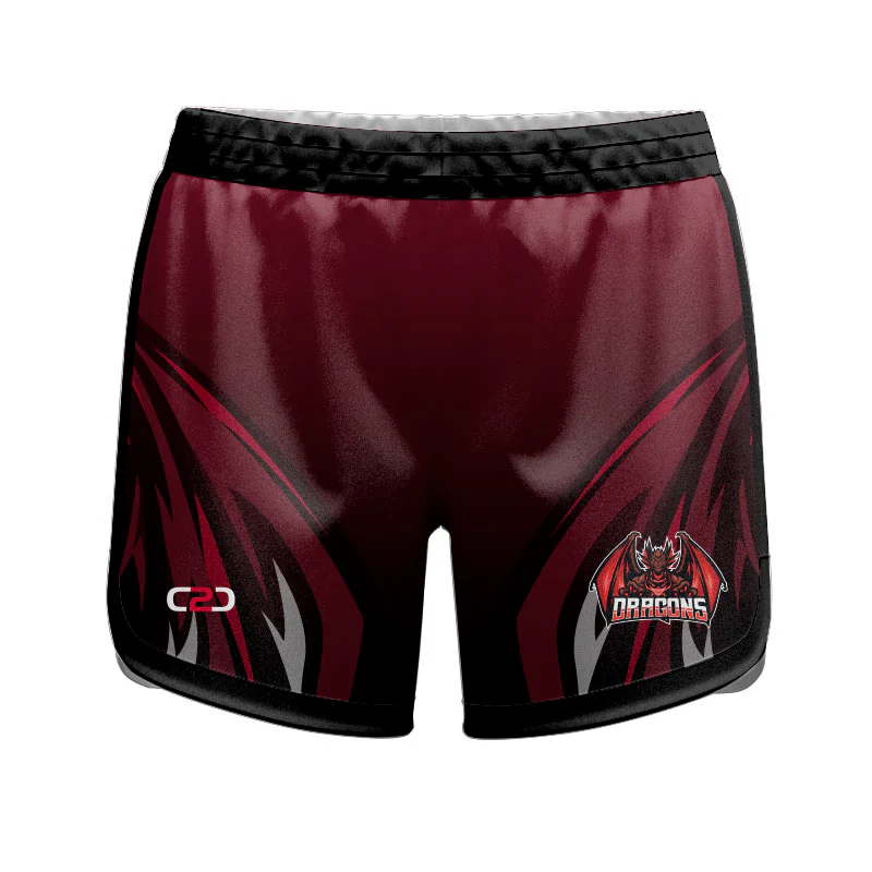 Dragons SlimFit HP Ladies Girls Curve Shorts Pro Design Your Own Custom