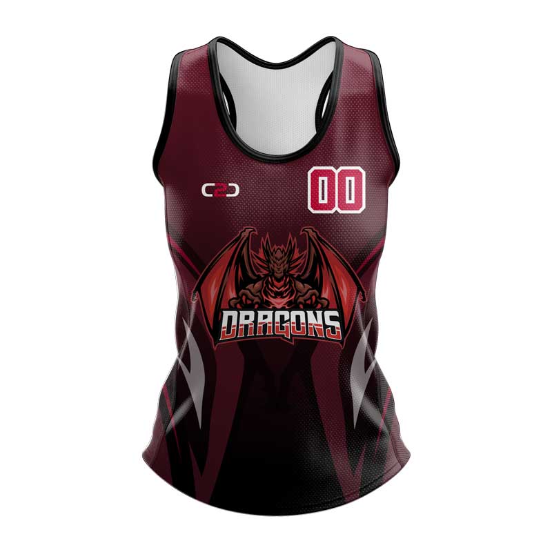 Dragons Sport Singlet Ladies Racerback Design Your Own Custom