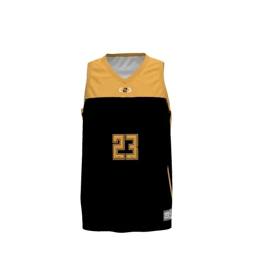 Dream Numbered Basketball Singlet Black/Gold in Stock - Image 4