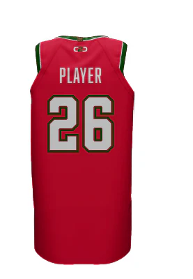 DVBA (Diamond Valley Basketball Association) Big V SlimFit HP Home Playing Singlet Red - Image 2
