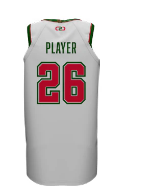DVBA (Diamond Valley Basketball Association) Big V Away Playing SlimFit HP Singlet White - Image 3