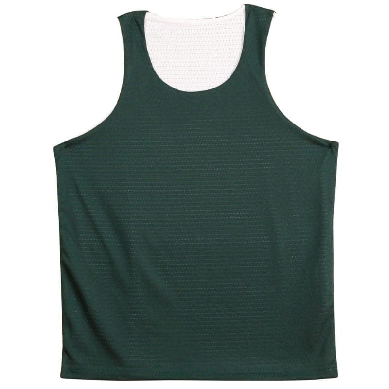 DVBA Boys Bottle Green/White Reversible Singlet