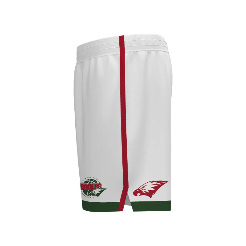 DVBA (Diamond Valley Basketball Association) NBL1 Away Youth/Mens White Playing Pro Shorts - Image 3