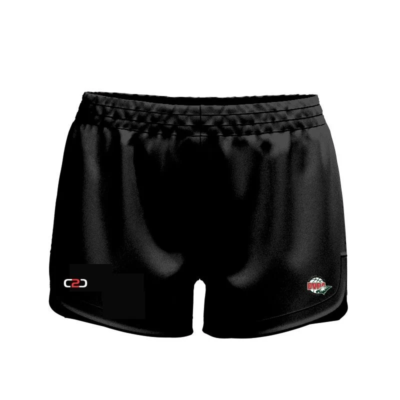 DVBA High Thigh Curved Shorts Womens Girls Black