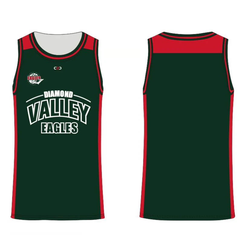 DVBA Junior Green and White Reversible Singlet