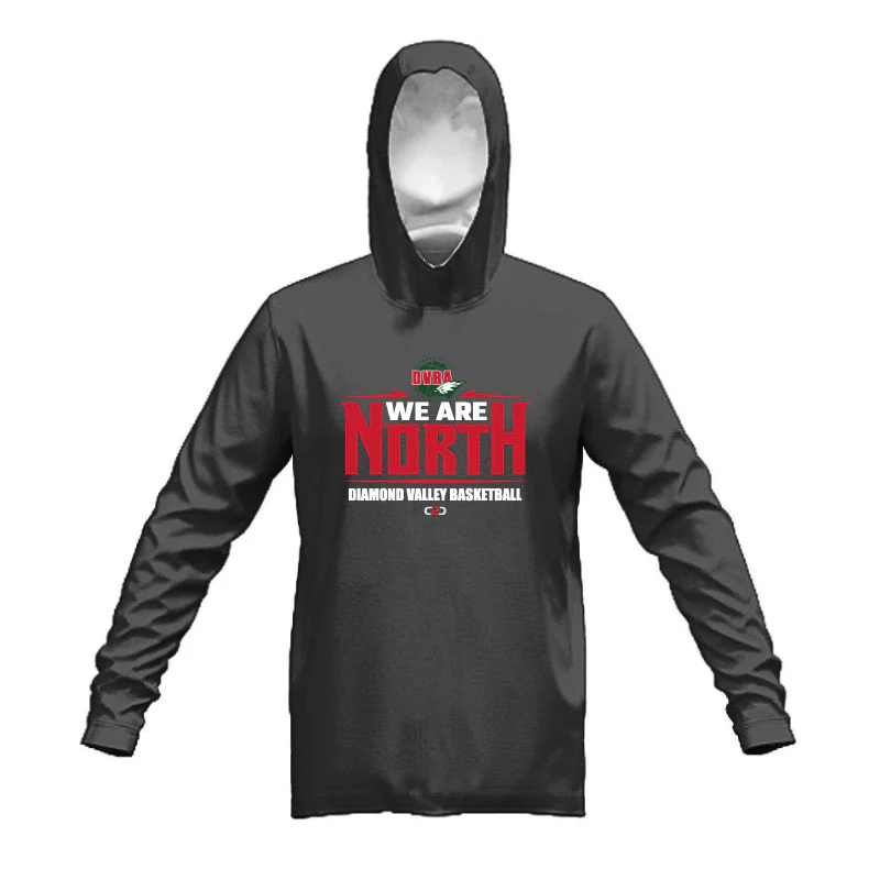 DVBA We Are North Fleece Hoodie Dark Marle Grey