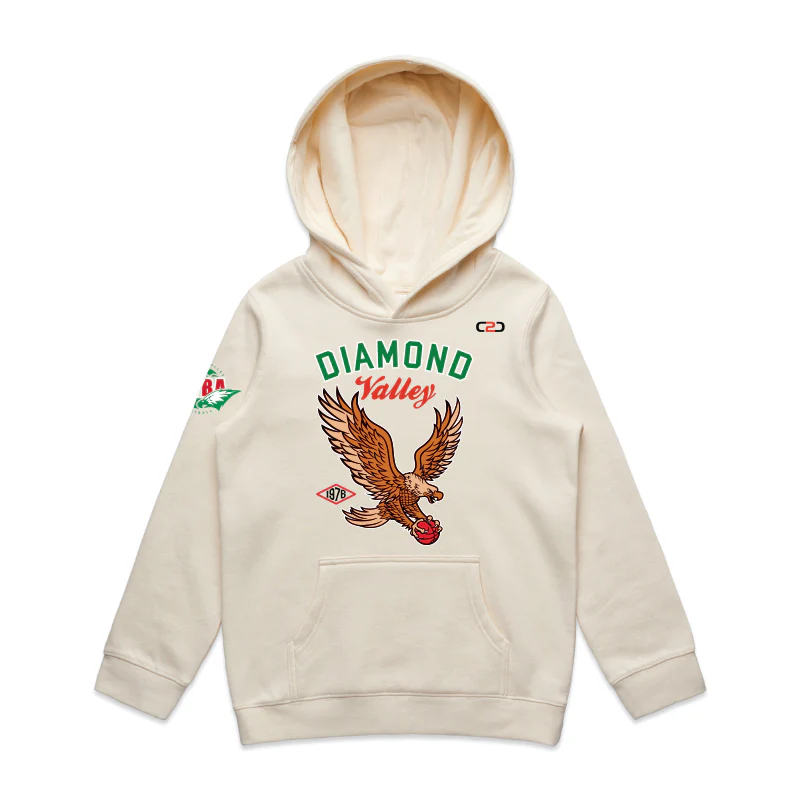 DVBA Retro Eagle Supply Hoodie Youth Ecru
