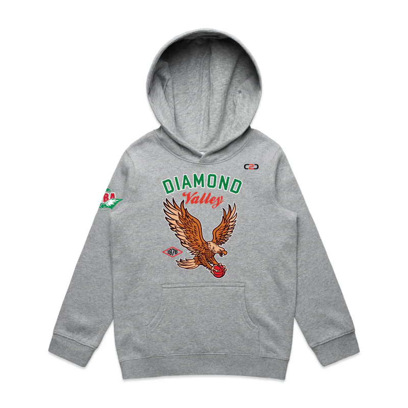 DVBA Retro Eagle Supply Hoodie Youth Greymarle