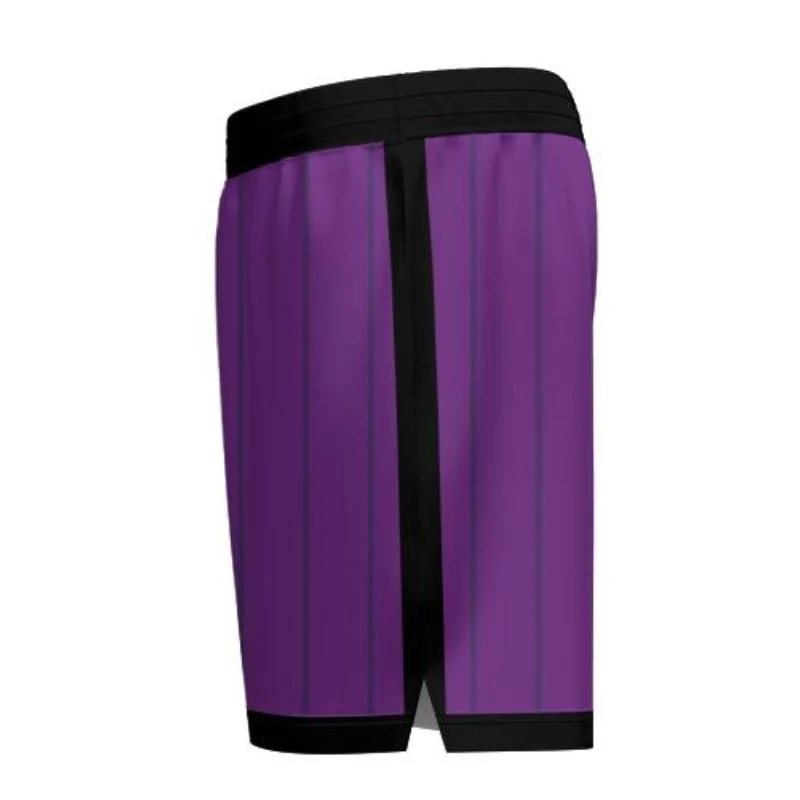 East Auckland Basketball Core Pro Shorts Purple Black Sponsor Logo - Image 3
