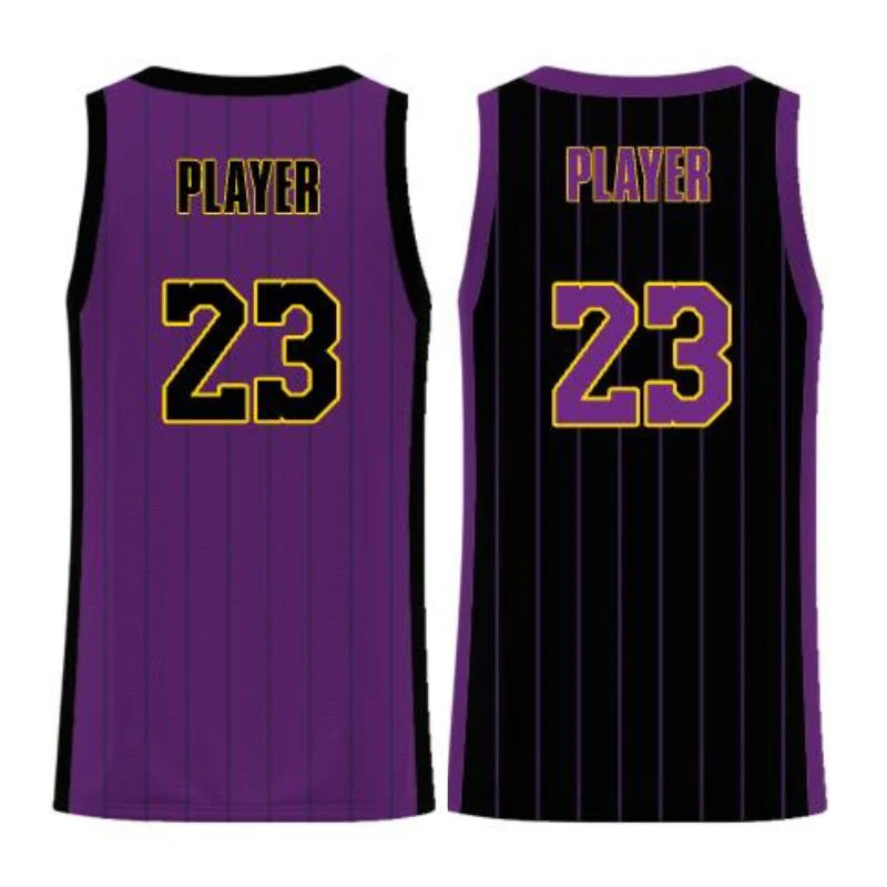 East Auckland Basketball Core Reversible Singlet Purple Black - Image 2