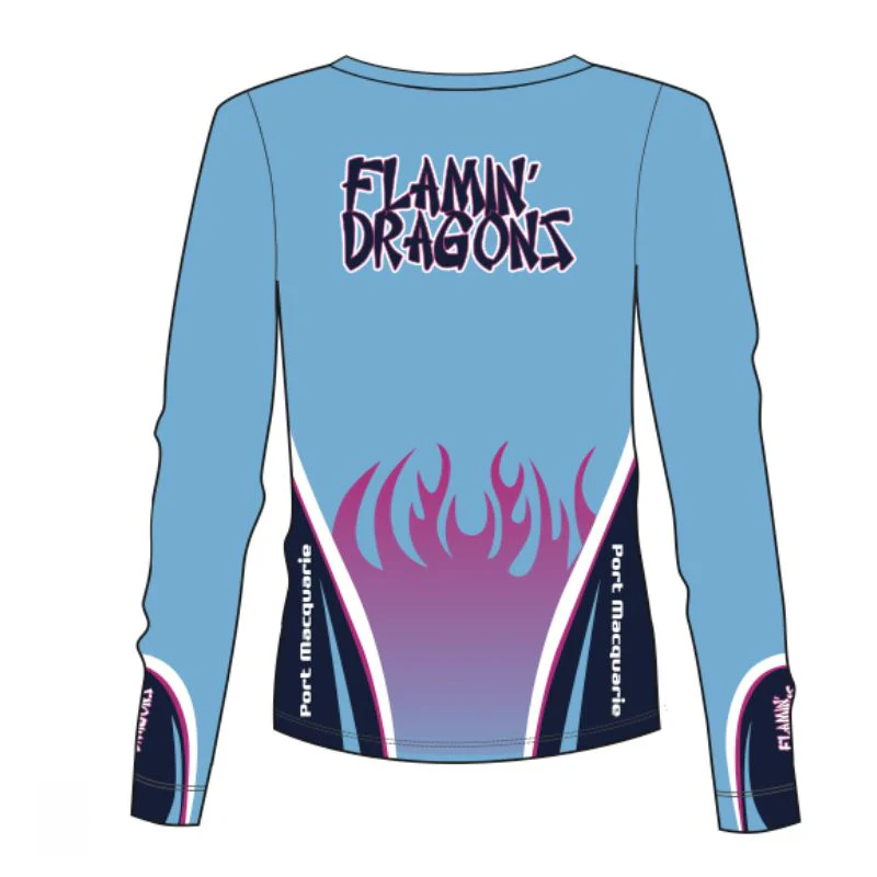Flamin' Dragons Long Sleeve Tee - Image 2