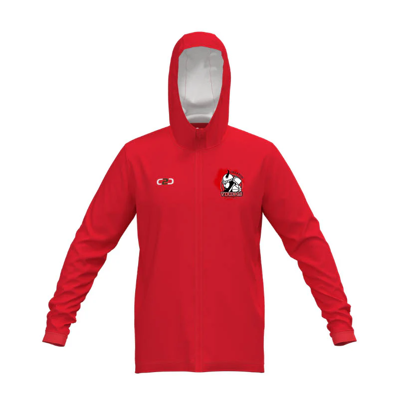Grafton Basketball SlimFit HP Tech Stretch Zip Hoodie Red