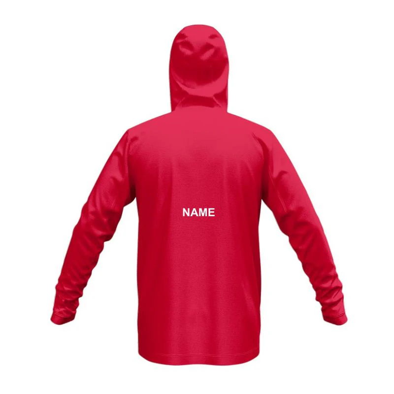 Grafton Basketball SlimFit HP Tech Stretch Zip Hoodie Red - Image 2