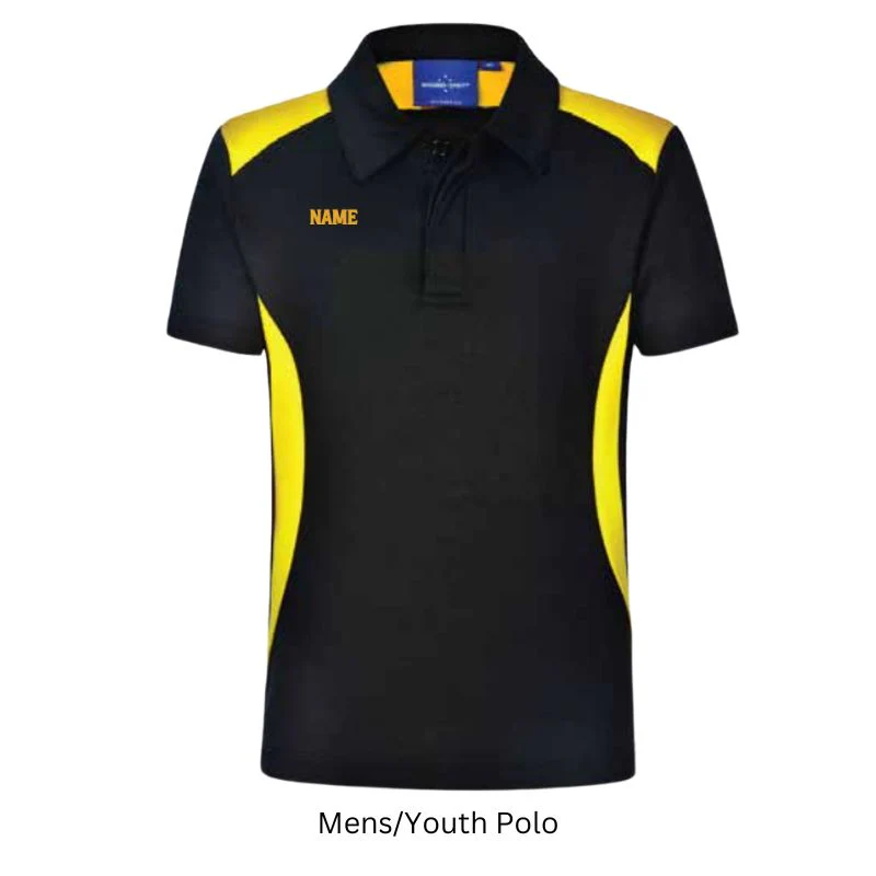 Hastings Fly Fishers Polo Black/Gold (Back Logo)