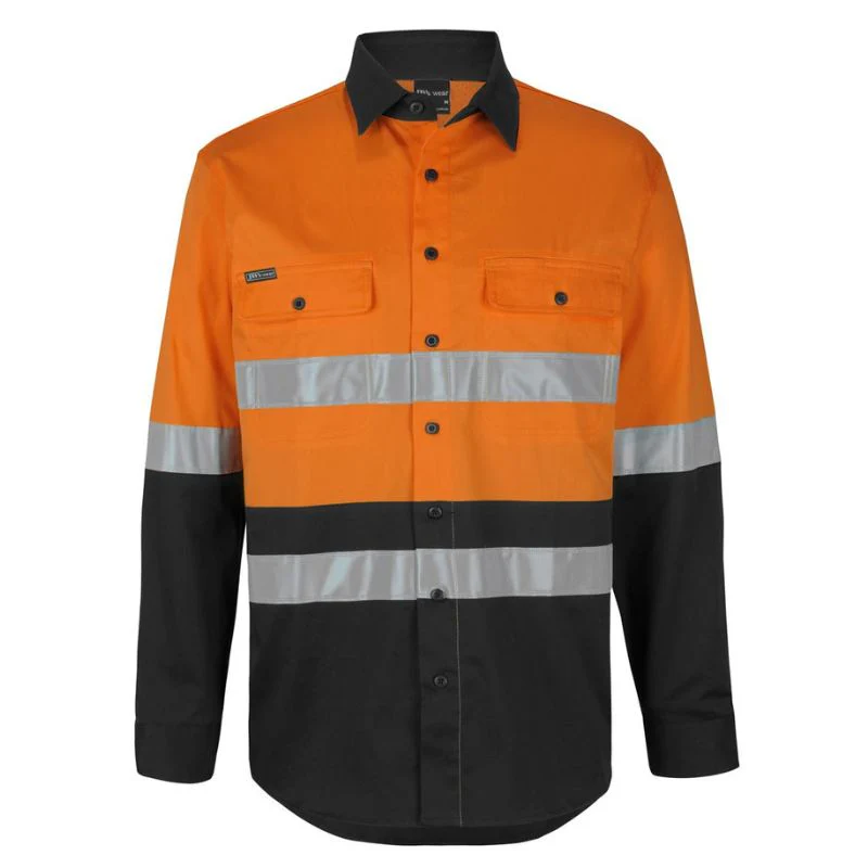 Hi Vis (D+N) L/S Stress Work Shirt - Image 2