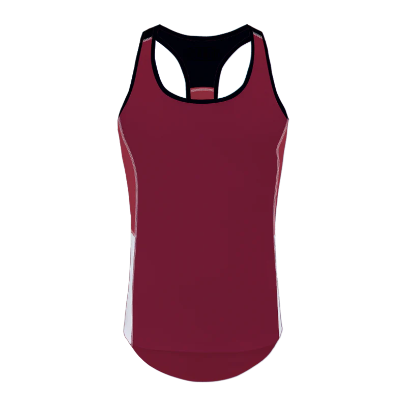 CRIMSON Y-Back HP Racerback Singlet Ladies Girls Design Your Own Custom