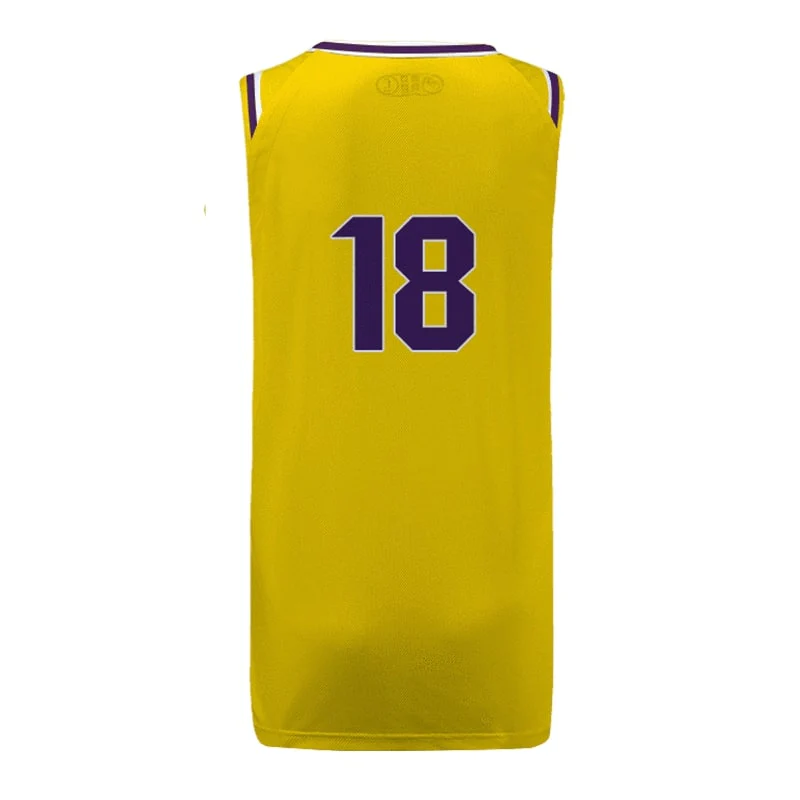 Custom Lakers Icon Slimfit Hp Split Basketball Singlet - Image 3