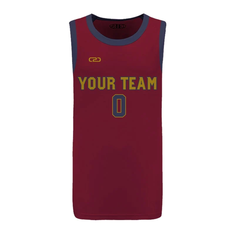 Custom Cavs Icon Slimfit Hp Split Basketball Singlet