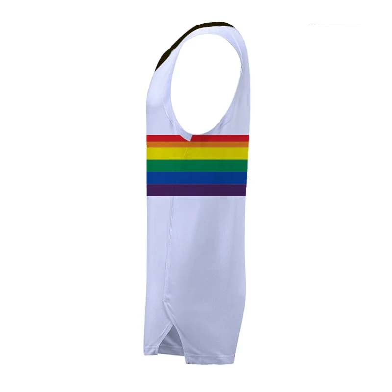 Custom Nuggets Icon Slimfit Hp Split Basketball Singlet - Image 2