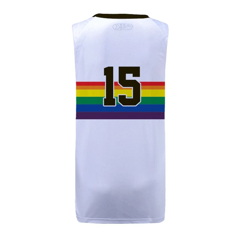 Custom Nuggets Icon Slimfit Hp Split Basketball Singlet - Image 3