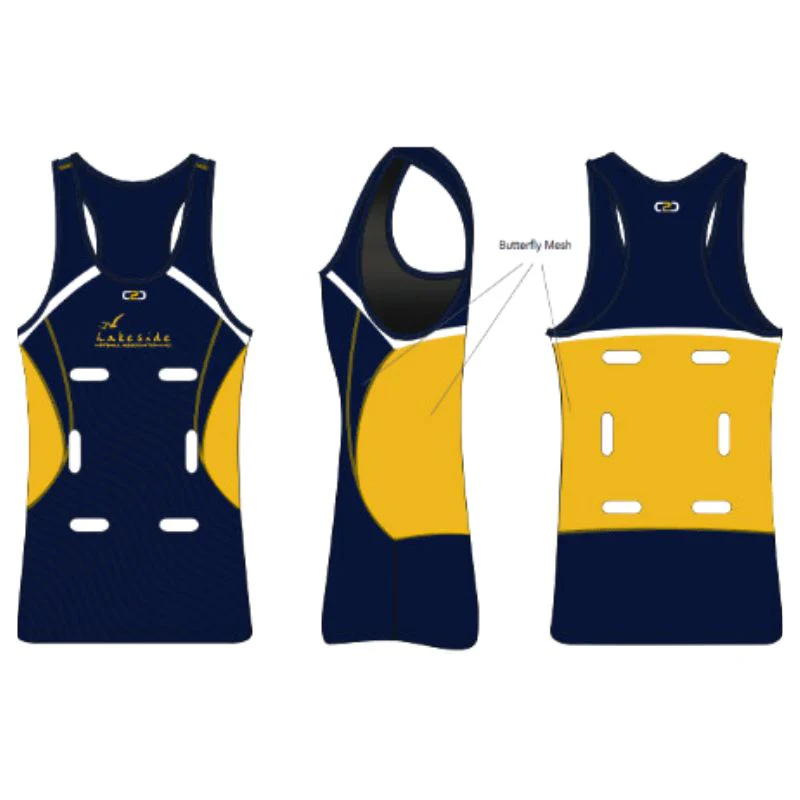 Lakeside Netball Playing Singlet with Velcro