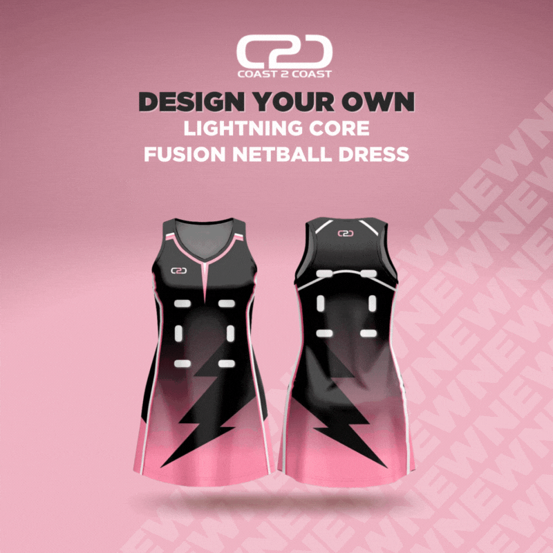 Struck Core Fusion Netball Dress V Neck Custom Design Your Own - Image 4