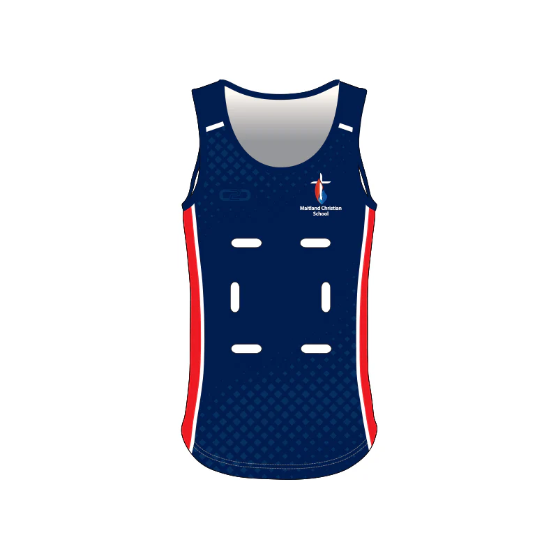 Maitland Christian School Netball Mens Singlet with Velcro
