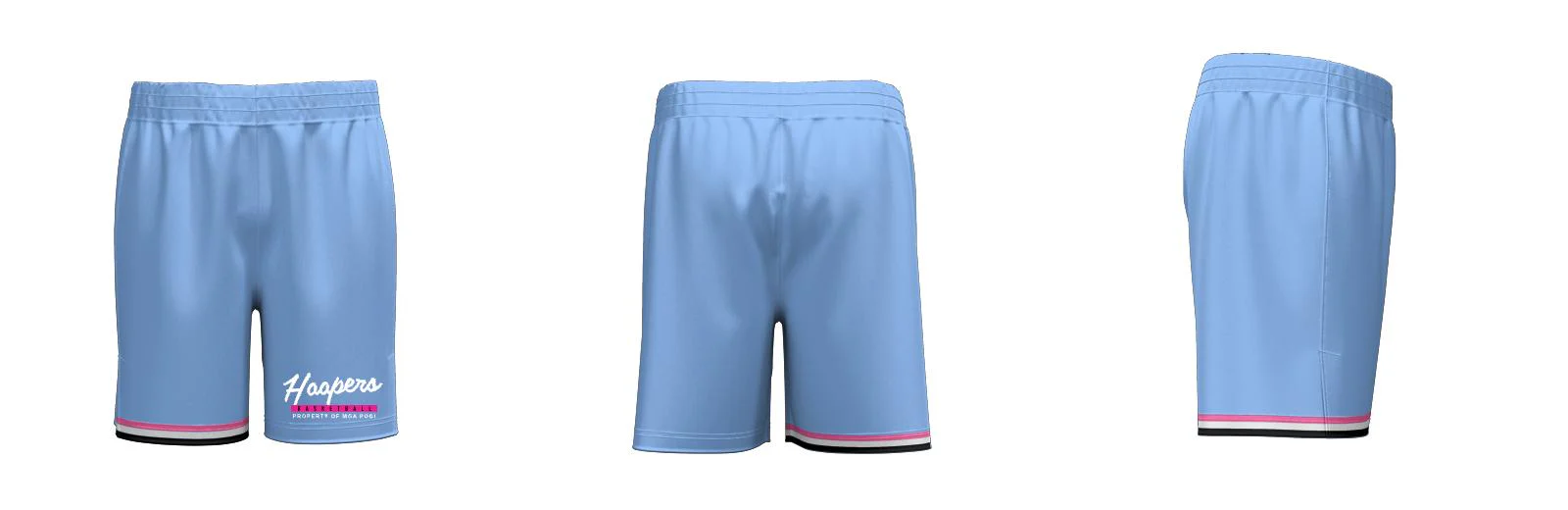 Miami Blue SlimFit HP Split Pro Shorts Design Your Own Custom