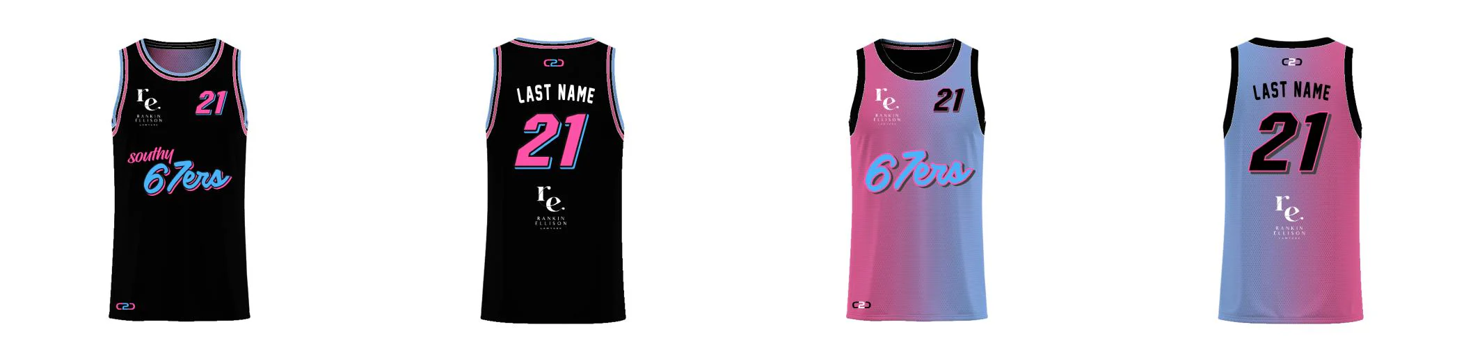 Miami Gradient Core Reversible Basketball Singlet Design Your Own Custom
