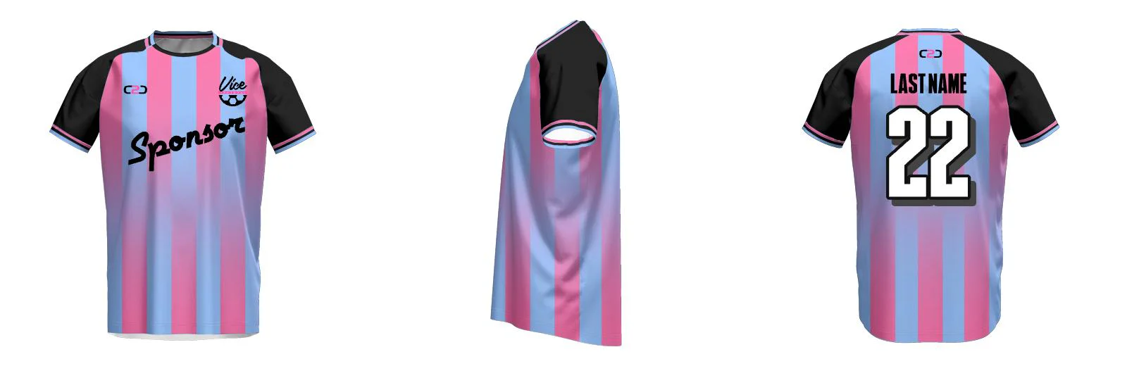 Miami SlimFit HP Soccer Jersey Crew Neck Design Your Own Custom