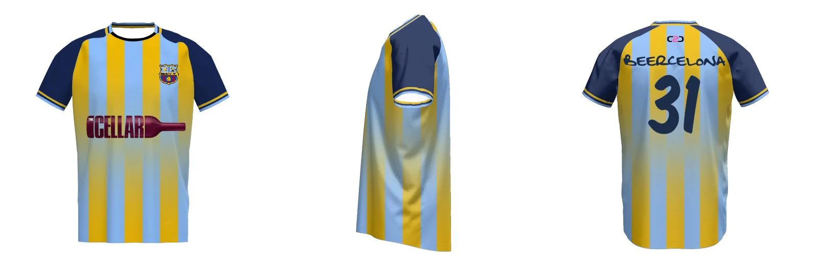 Miami SlimFit HP Soccer Jersey Crew Neck Design Your Own Custom