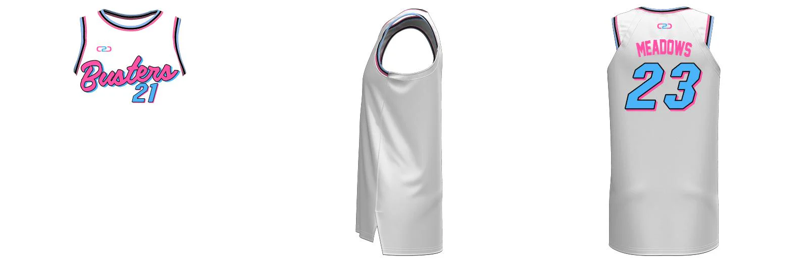 Miami SlimFit HP Split Basketball Singlet Design Your Own Custom