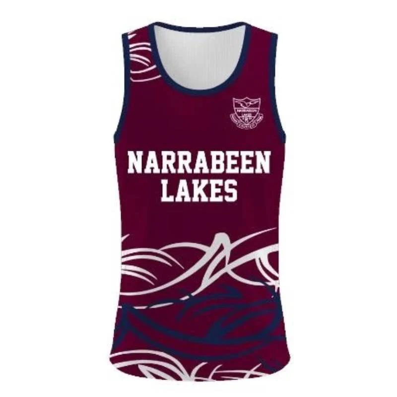 Narrabeen Lakes Singlet Maroon
