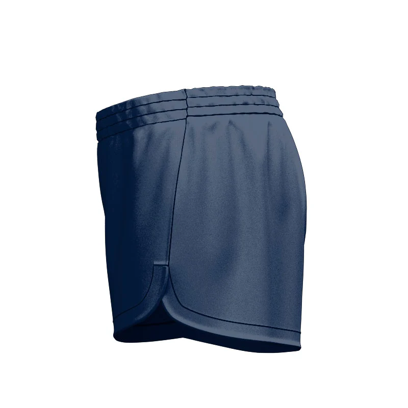 Grind Curved Sport Shorts High Thigh Womens Girls Navy - Image 3