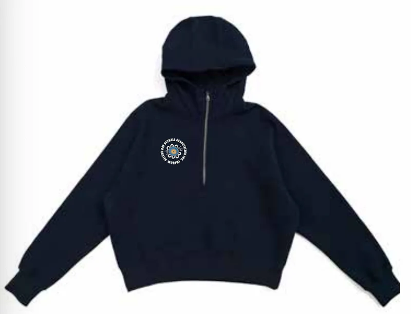 Nelson Bay Netball Rep Half Zipper Hoodie (Navy)
