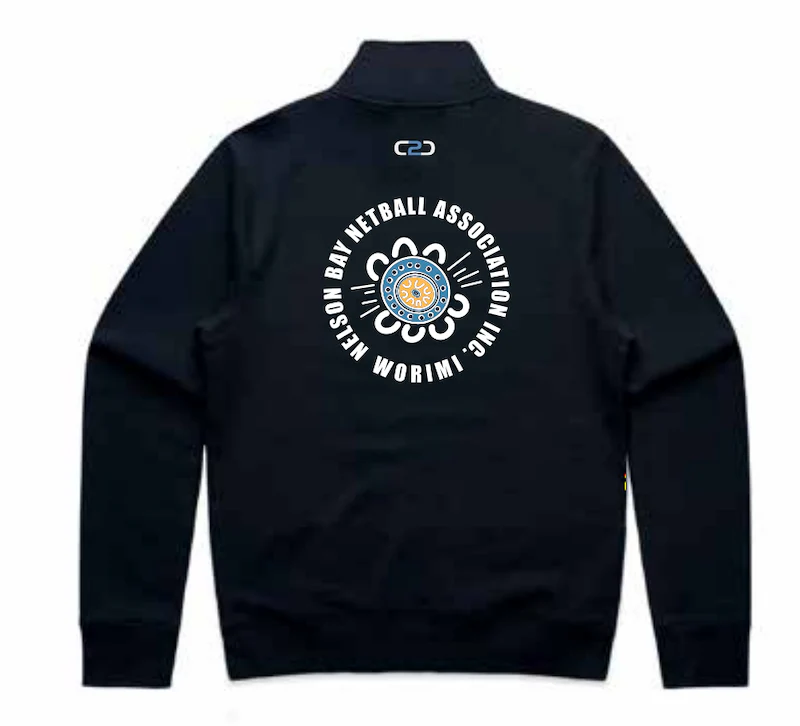 Nelson Bay Netball Rep Manager Half Zipper Hoodie - Image 2