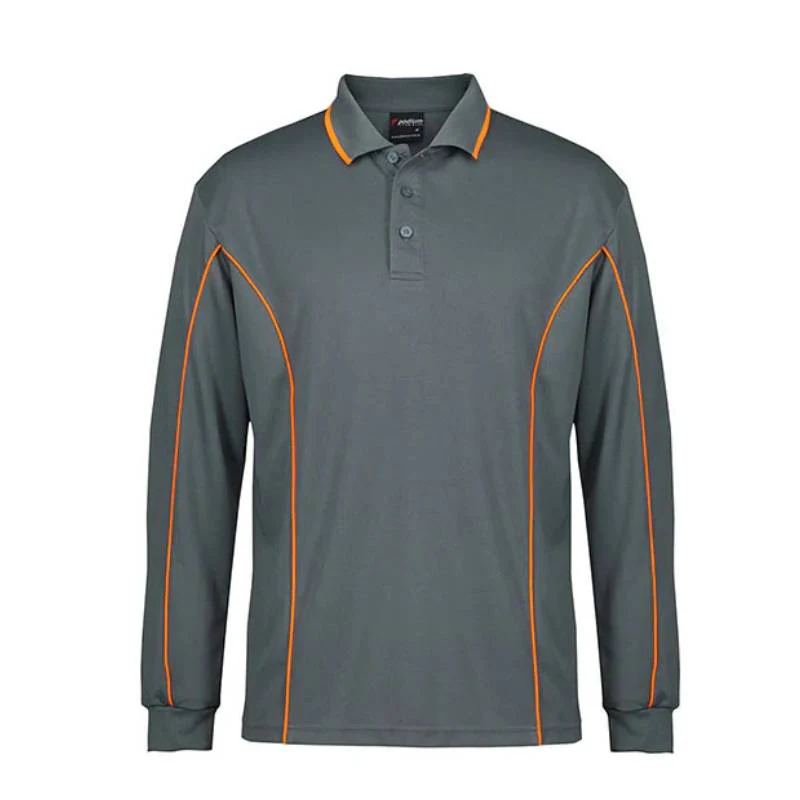 Long Sleeve Piping Polo Mens - Image 10