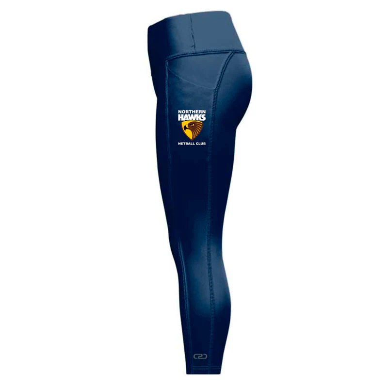 Northern Hawks Netball Stock 7/8 Tights Navy