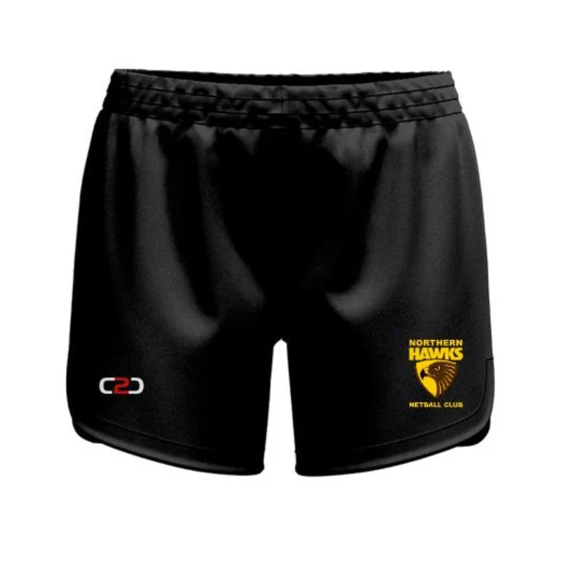 Northern Hawks Pro Curved Shorts Womens Girls Black