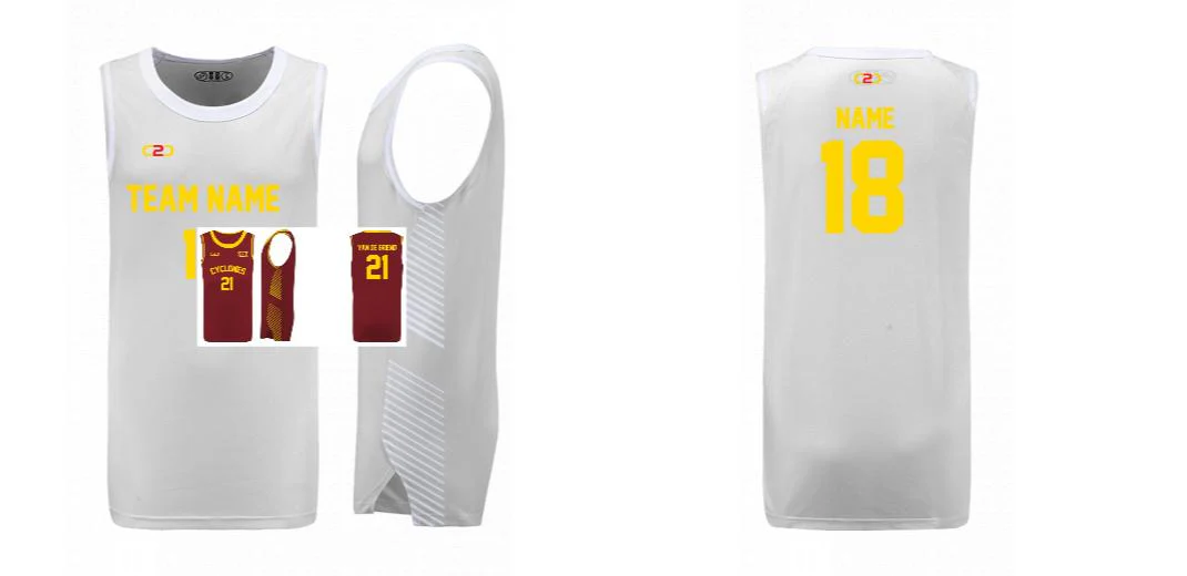 PACERS Icon SlimFit HP Split Basketball Singlet Design Your Own Custom